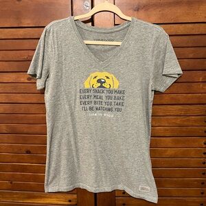 Life Is Good dog golden retriever yellow lab t-shirt